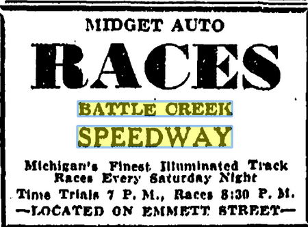 Battle Creek Speedway - June 1940 (newer photo)